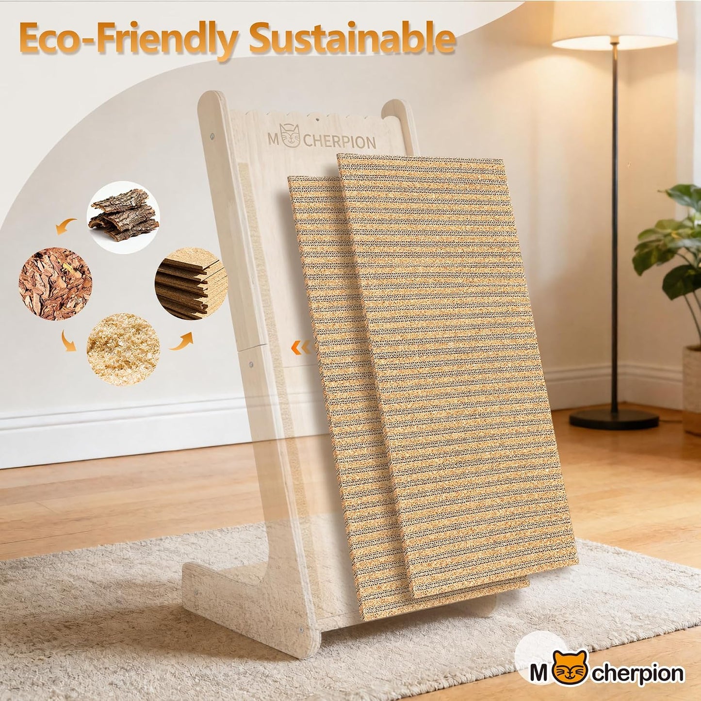 Cork Cat Scratch Pad-2Pcs Replaceable Scratching Mats for Cat 