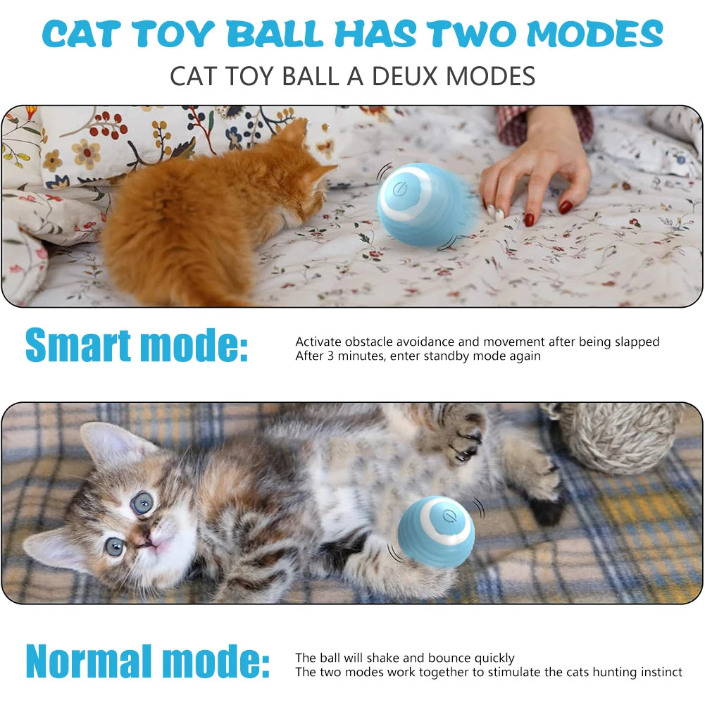 Cat Interactive Ball Electric Automatic Rolling Ball Smart Toys for Cats 