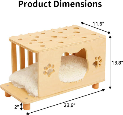 4-In-1 Wooden Cat House